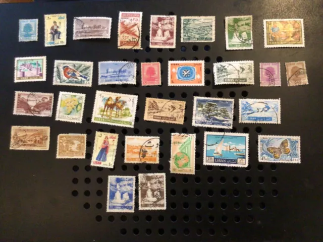 30 mint and used stamps from Lebanon Great mix all different