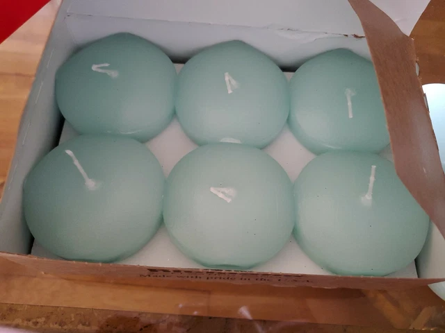 Juego de 4 velas flotantes Richland verde agua verde 3" para decoración de bodas y centros de mesa