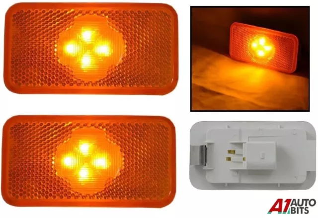 2x LED Orange Side Marker Light Amber Lamp Fit For Volvo FH/FM/FL series  E4