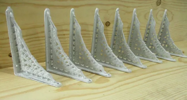 8 Shelf Braces Wall Brackets Cast Iron SMALL 5 x 4 Corbels Distressed White