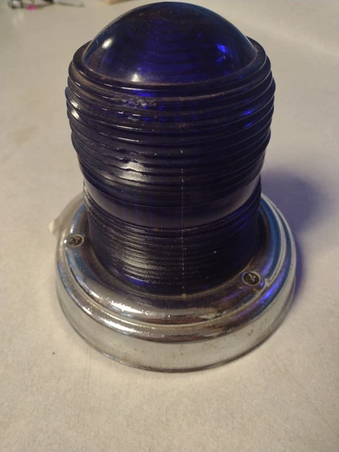 Pyrex Cobalt Blue Glass Runway Fresnal