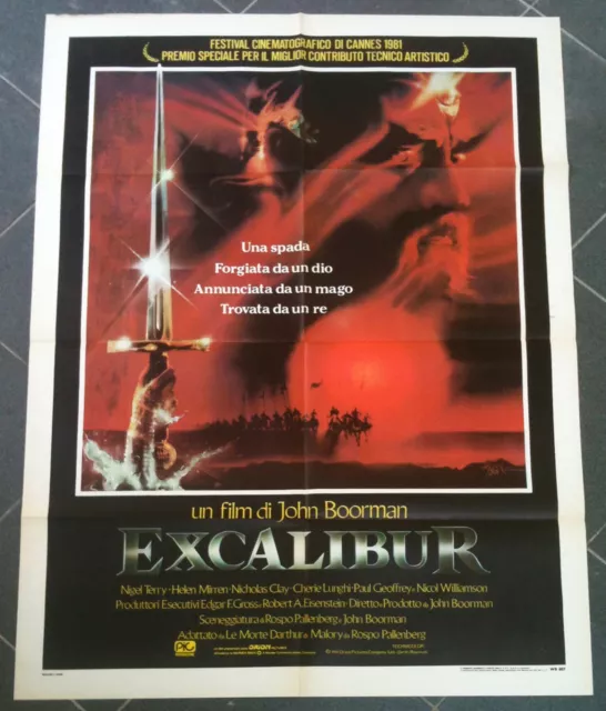 EXCALIBUR manifesto poster Boorman Fantasy Spada Sword Re Artù King Arthur