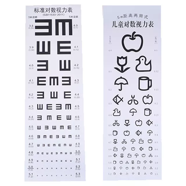 Wallmounted Waterproof Eye Chart Testing Cahrt Visual Testing Chart for HospiLAY