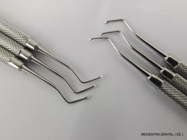 Dentaire Excavateurs ensemble de 3,dentaire Composite Root Canal Cavity Scalers