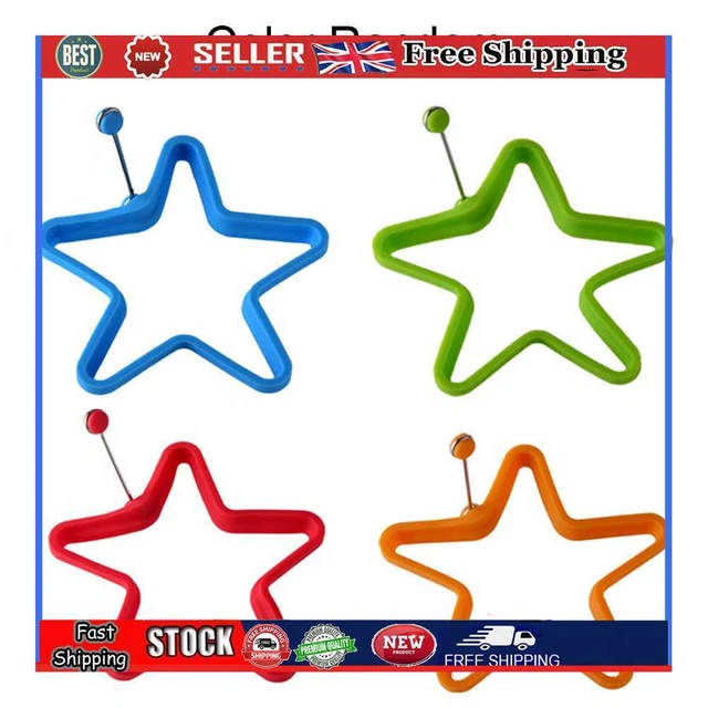 Anelli Cucina Uovo Silicone Colore Casuale per Accessori Colazione (Pentagramma)