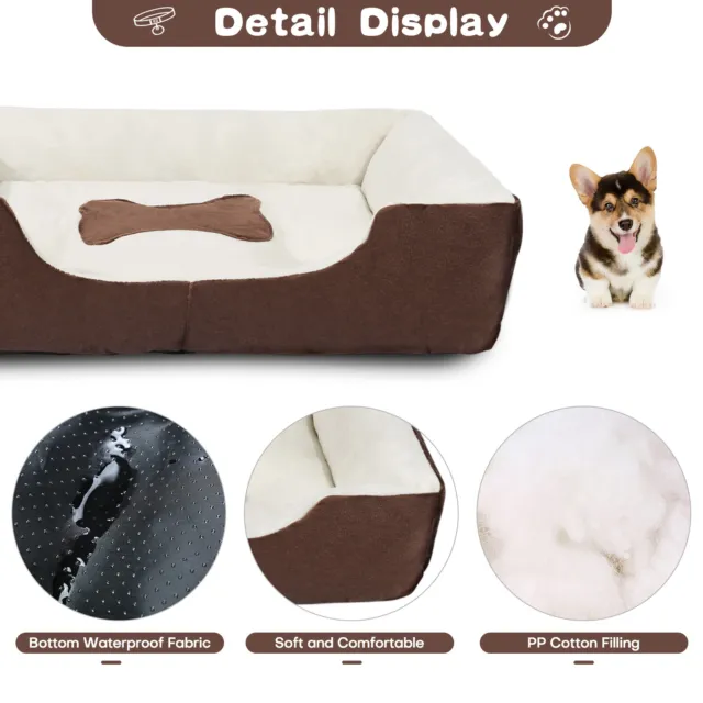 Orthopedic Pet Calming Bed Soft Warm Cat Dog Nest House Small Large Washable Mat 3