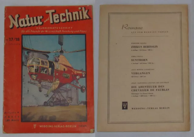 Natur und Technik Nr. 17/18 Wedding-Verlag-Berlin, 1949