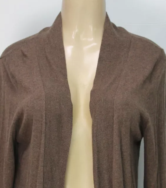 Mossimo Women's Open Front Cardigan Long Sleeve Brown Size XL 2