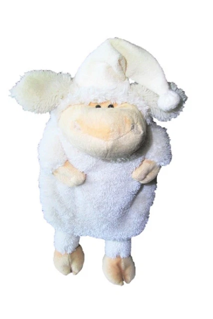 Wärmflasche Schaf creme weiss 45 cm Plüsch Flauschig Kuscheltier