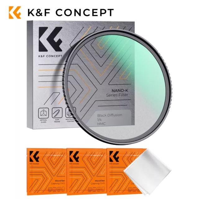K&F Concept Black Pro-Mist 1/4 Filter Schwarz Diffusionseffektfilter 37-82mm