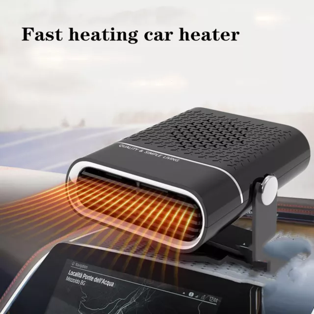 12V 1000W Portable Car Auto Heater Defroster Demister 360° Heating Cooling Fan