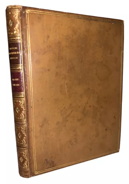 1878, 1st Ed, 2nd State, Mark Twain, Punch Brothers Punch Finement Lisérés Cuir