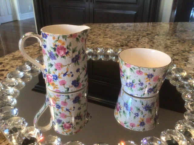 Royal Winton Grimwades England "Old Cottage Chintz" Sugar & Creamer
