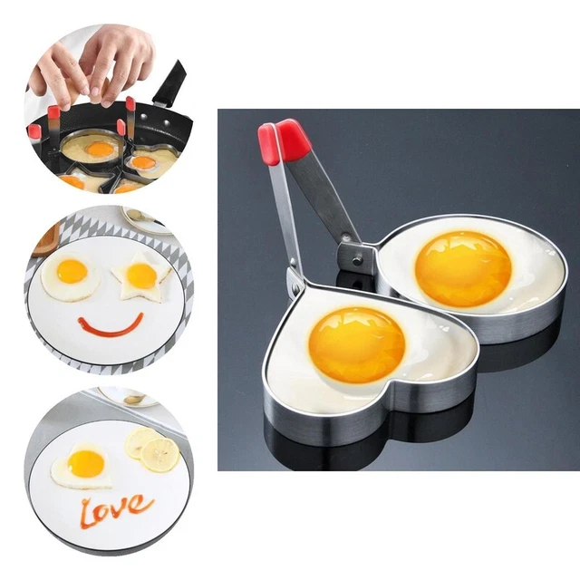 Anillo de huevos tortilla, mango ergonómico, inoxidable, diferentes formas