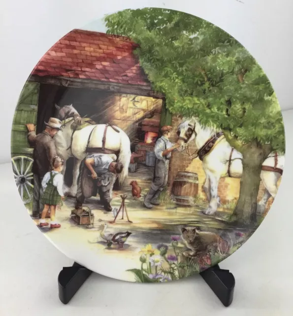 Royal Doulton Vintage 1990 Bone China The Blacksmith Decorative Plate No.813W VG