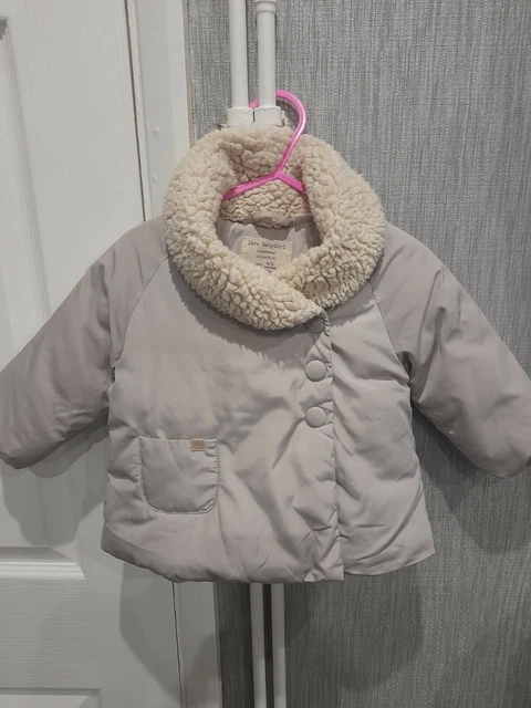 Cappotto bambino Zara bambina età 6/9 m grigio chiaro