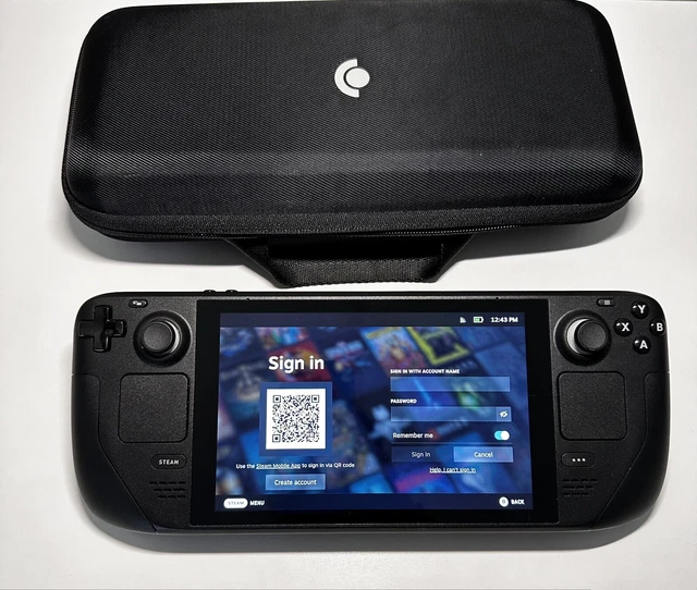 VALVE STEAM DECK 256GB Handheld Console System 1010 + Case & 512GB