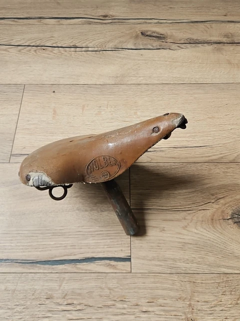 Selle De Vélo Vintage Roulvit – Cuir Marron – Fabriquée En France