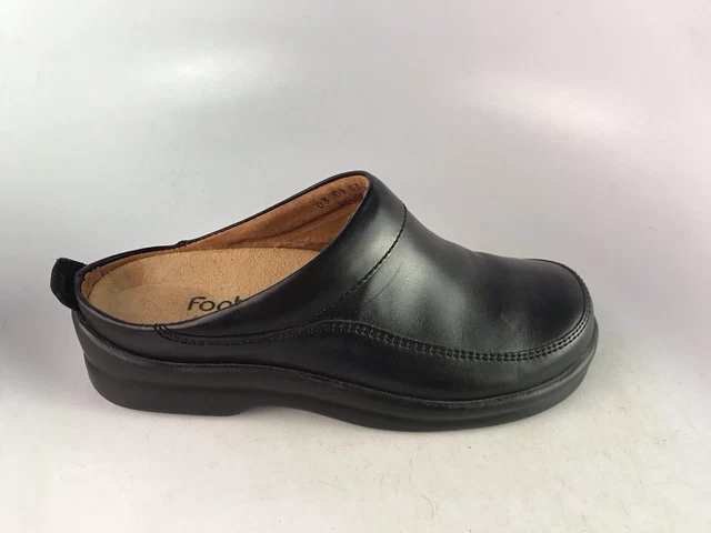 BIRKENSTOCK FOOTPRINTS BLACK ASHBY Clogs Slides Flats Sz 9  display picture 3