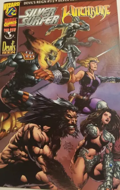 Silver Surfer Witchblade #1/2 half issue Wizard mail away Devil's Reign VF COA