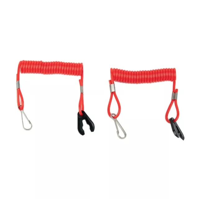 2*Universal-Boot Außenborder Motor Kill-Stopp-Schalter Sicherheit Tether Lanyard