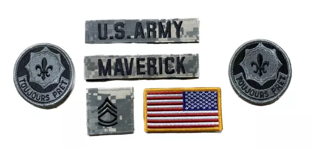 6 US ARMY patch Set 2nd Cavalry Ucp Digital Acu Flagge Sergeant Maverick