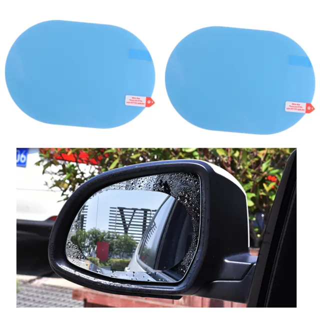 2x Car Anti Fog Anti-Glare Rainproof Rearview Mirror Trim Film Cover Accessories