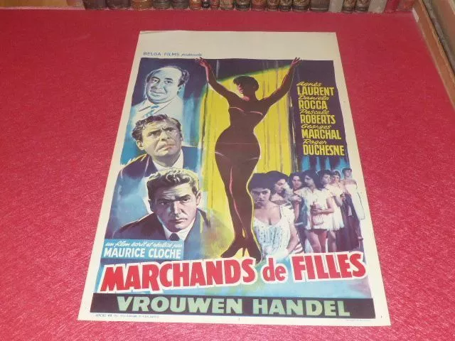 Cinema Affiche Originale Belge - Marchands De Filles Rocca Marchal Cloche 1957