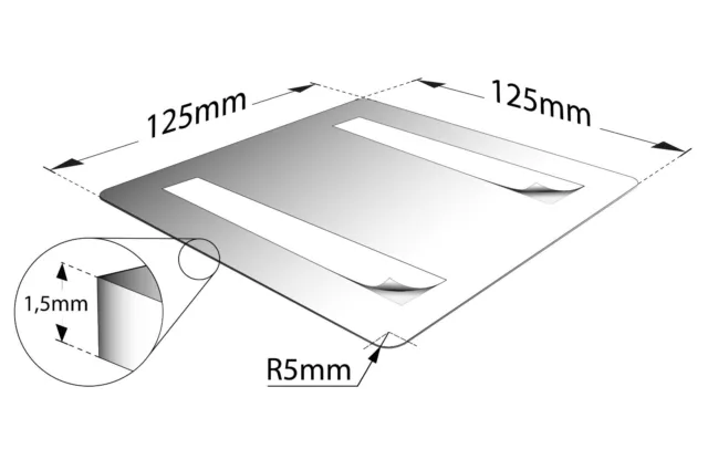 Aluminium Schild "Büro" • 125 x 125 mm • Küche Privat Office Alu Türschild Tür 2