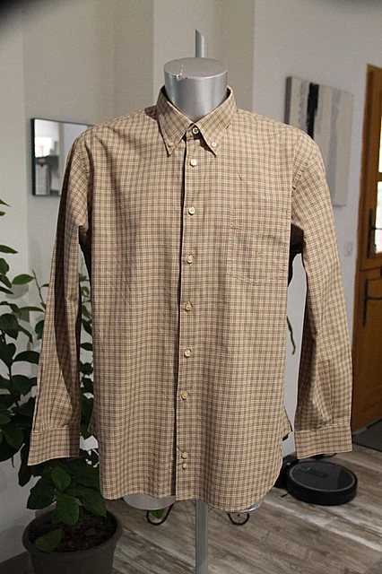 Chemise Homme à Carreaux Serge Blanco Taille 3XL - Coupe Athlétique, Manches Longues, 85 Cm De Longueur - Coton Mixte, Bleu - Occasion En Excellent état
