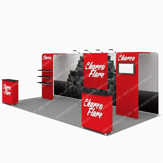 20ft tension fabric trade show display booth exhibitions event with custom print
