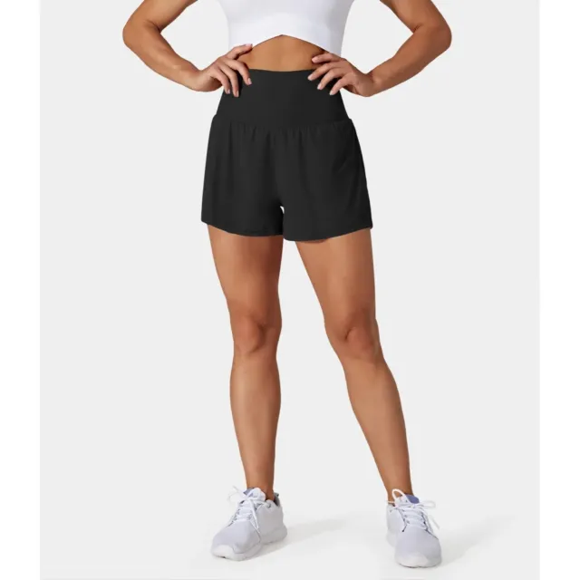 HALARA SUPER HIGH Waisted 2-in-1 Yoga 2.5” Shorts Size Small Women's Black  NWT $38.57 - PicClick AU