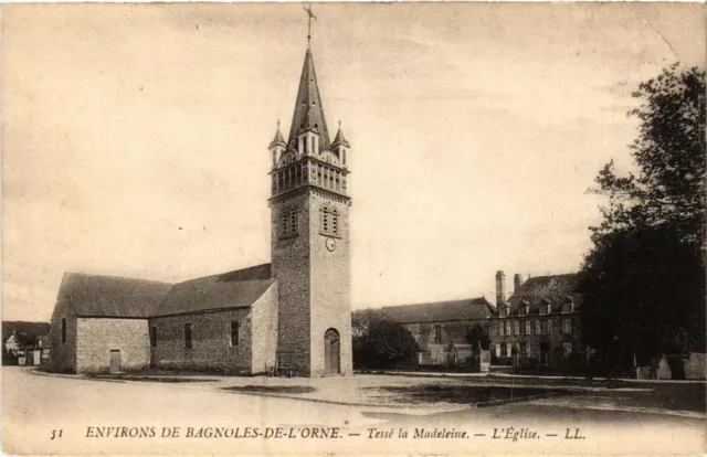 CPA AK Env. de BAGNOLES-de-l'ORNE - TESSÉ-la-MADELEINE - L'Église (435284)