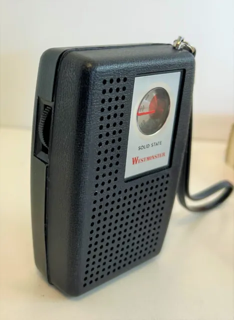 Radio transistor AM de estado sólido Westminster W600 vintage años 60 con caja y auricular