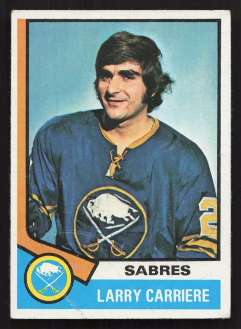 Larry Carriere 1974-75 Topps #43 Buffalo Sabres VG {0517