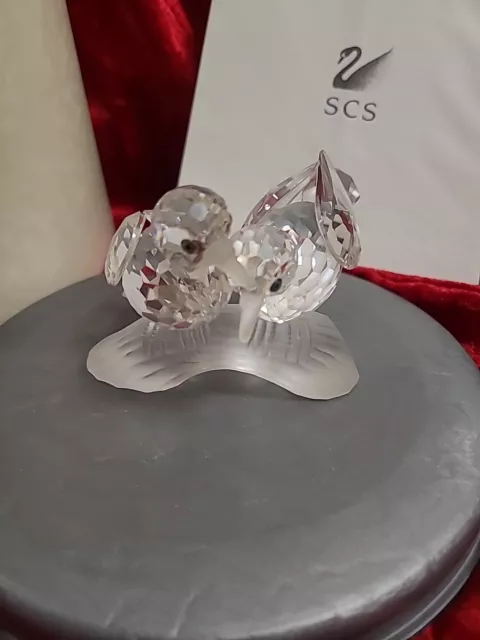 Swarovski Turteltauben, SCS 1989 Jahresausgabe Lovebirds Rarität