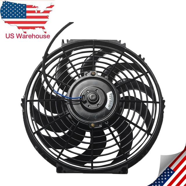 12& UNIVERSAL SLIM Fan Push Pull Electric Radiator Cooling 12V 80W w