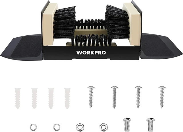 WORKPRO Boot Scrubber, Heavy Duty Boot Cleaning Scraper Brush, Shoe Mud Cleaner,