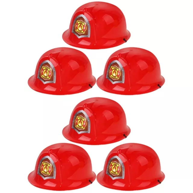 6 pz Cappello da fuoco a tema pompiere forniture festa pompiere ragazzo cosplay