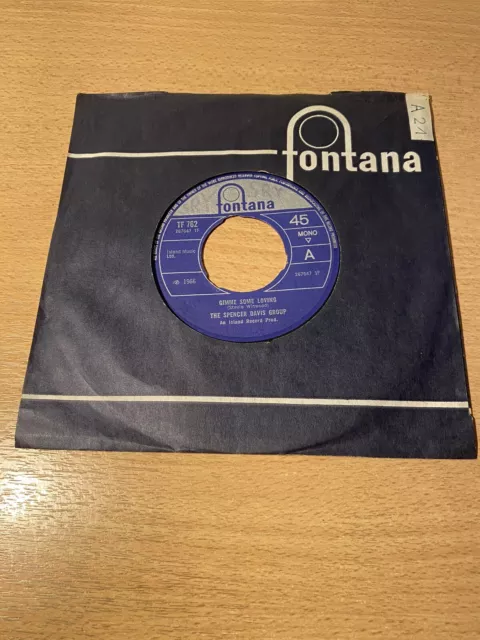 7" THE SPENCER DAVIS GROUP * Gimme Some Loving / Blues in F (MINT-) BEAT 1966