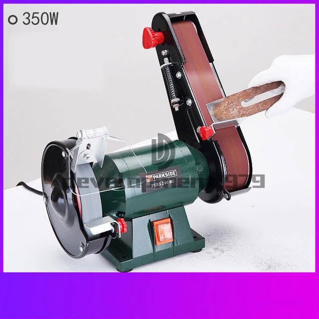 one 220V Belt Sander Abrasive Finishing Grinding Machine Knife Sharpener