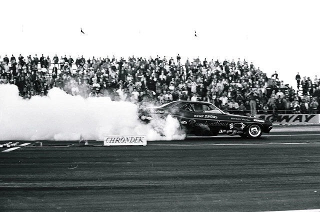 35Mm Negative Gene Snow Funny Car At Beeline  Drag Racing Photo