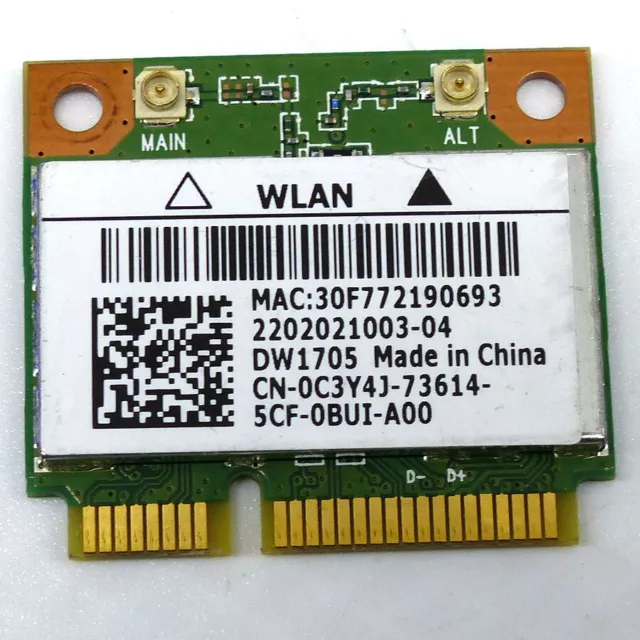 Wifi Carte DELL DW1705 Wifi 0C3Y4J 736145CF Mini PCI Express