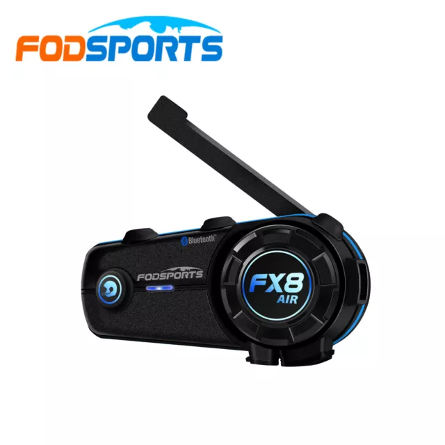 FX8 Air Motorcycle Intercom 1000m Bluetooth Helmet Headset with FM for 2 Riders