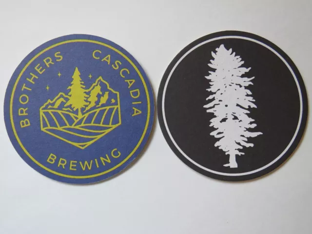 Beer Brewery Coaster: BROTHERS CASCADIA Brewing ~ Vancouver, WASHINGTON ~ Tree