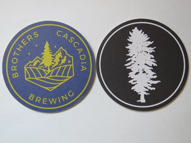 Beer Brewery Coaster: BROTHERS CASCADIA Brewing ~ Vancouver, WASHINGTON ~ Tree