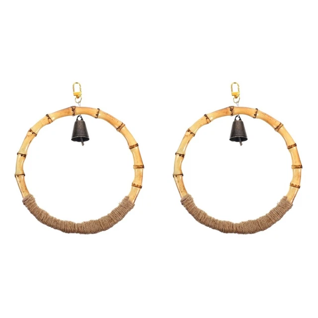 2pcs sheset Spielzeughänge Vogel Spielzeug Bird Stand Ring für Cockatiel Voge