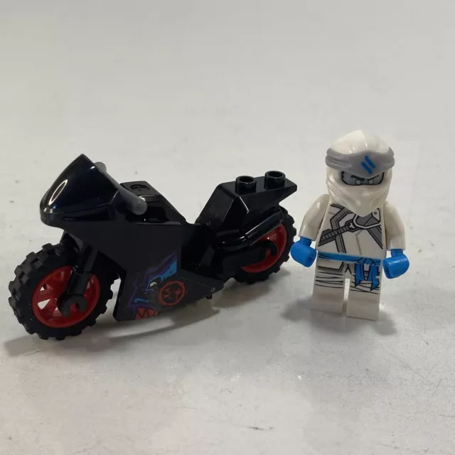 Lego Ninjago 70673 Zane Mini Figure Forbidden Spinjitzu With Katana Motor Bike