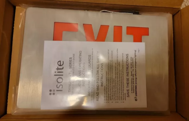 Isolite Exit Sign Isolite TL Aluminum Exit Sign Office