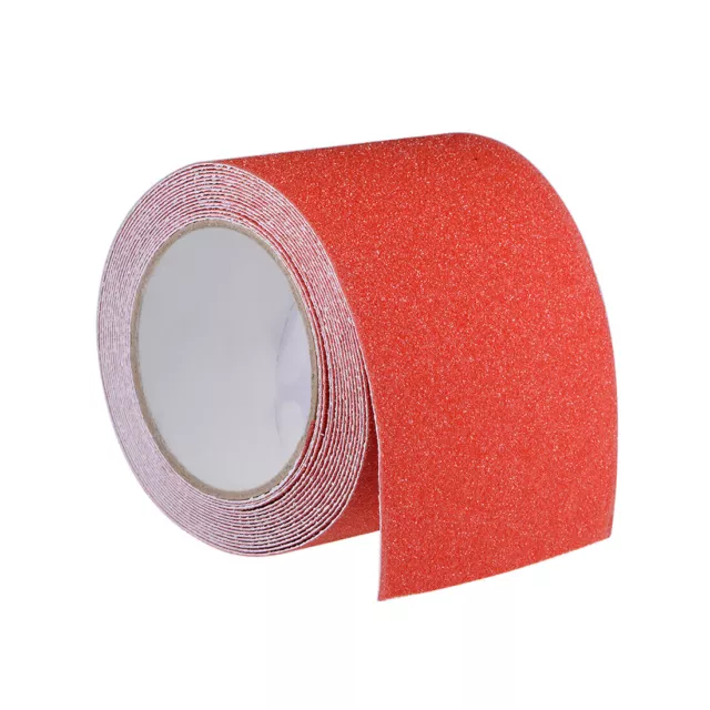 Bande Antidérapante 80 Grain Surface PVC Bande pour Marches 16ftx4 Rouge